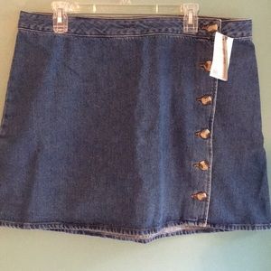 NWT ASOS Denim Side Button Down Skirt